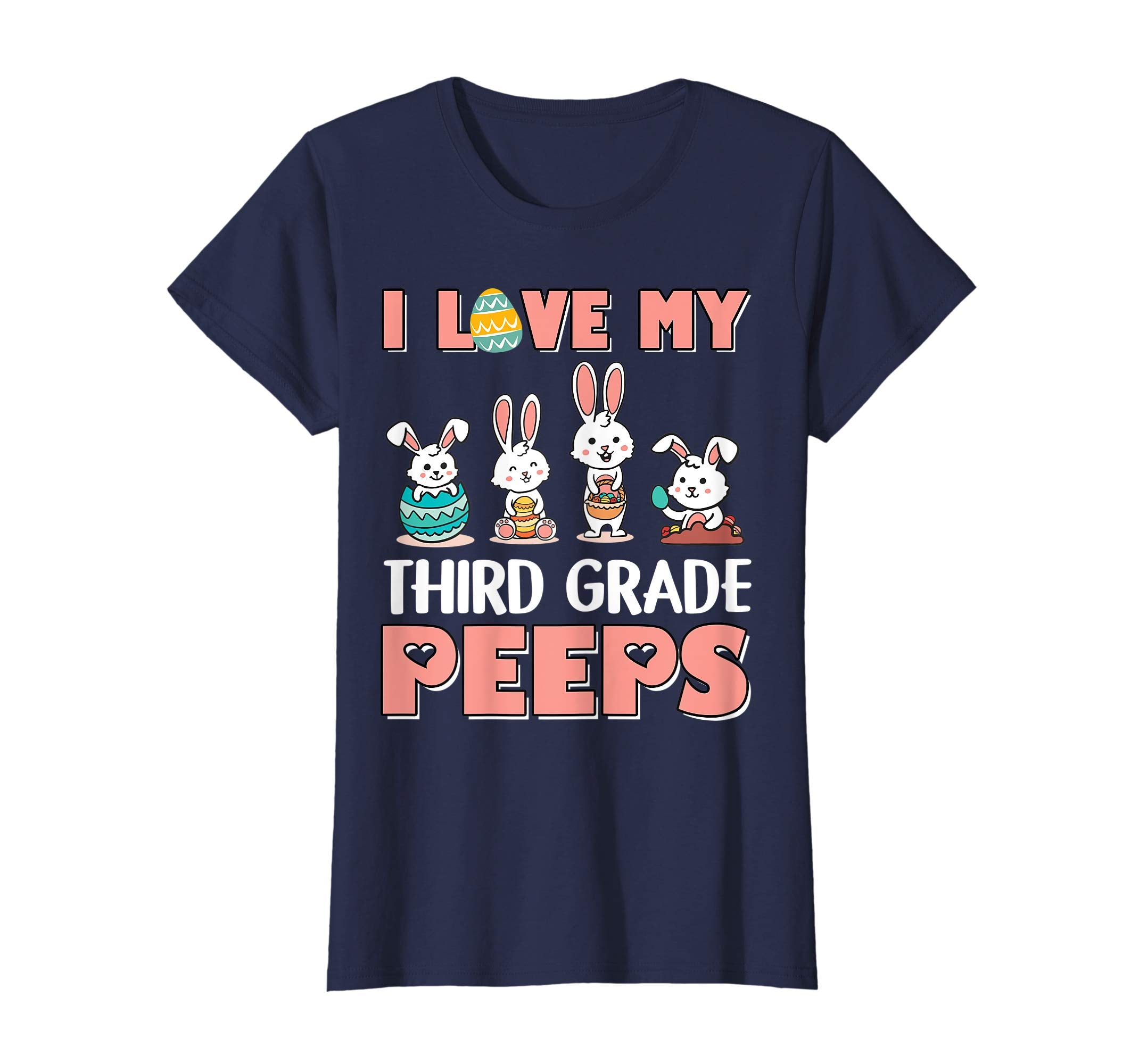 I Love My Third Grade Peeps Happy Easter Teacher Shirt
