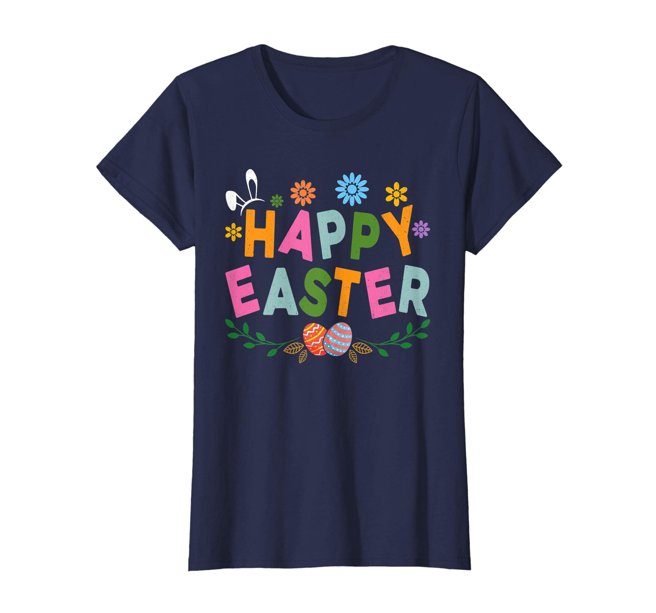 Happy Easter Shirt For Boys Girls Women Men Colorful Eggs