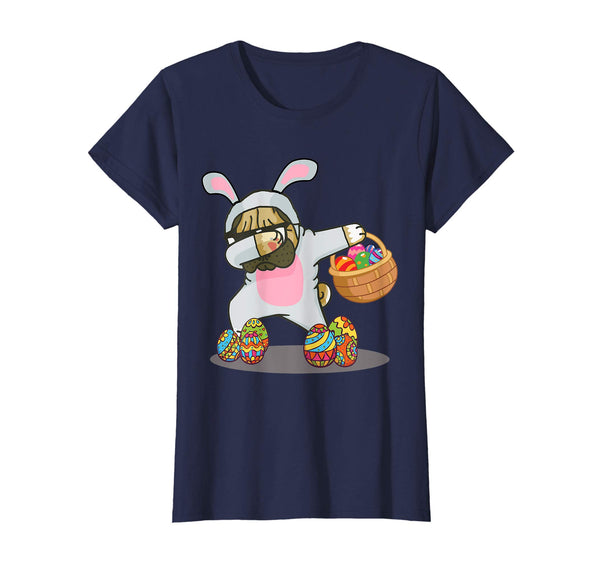 Cute Dabbing Pug Easter Bunny Egg Basket T-Shirt Gifts