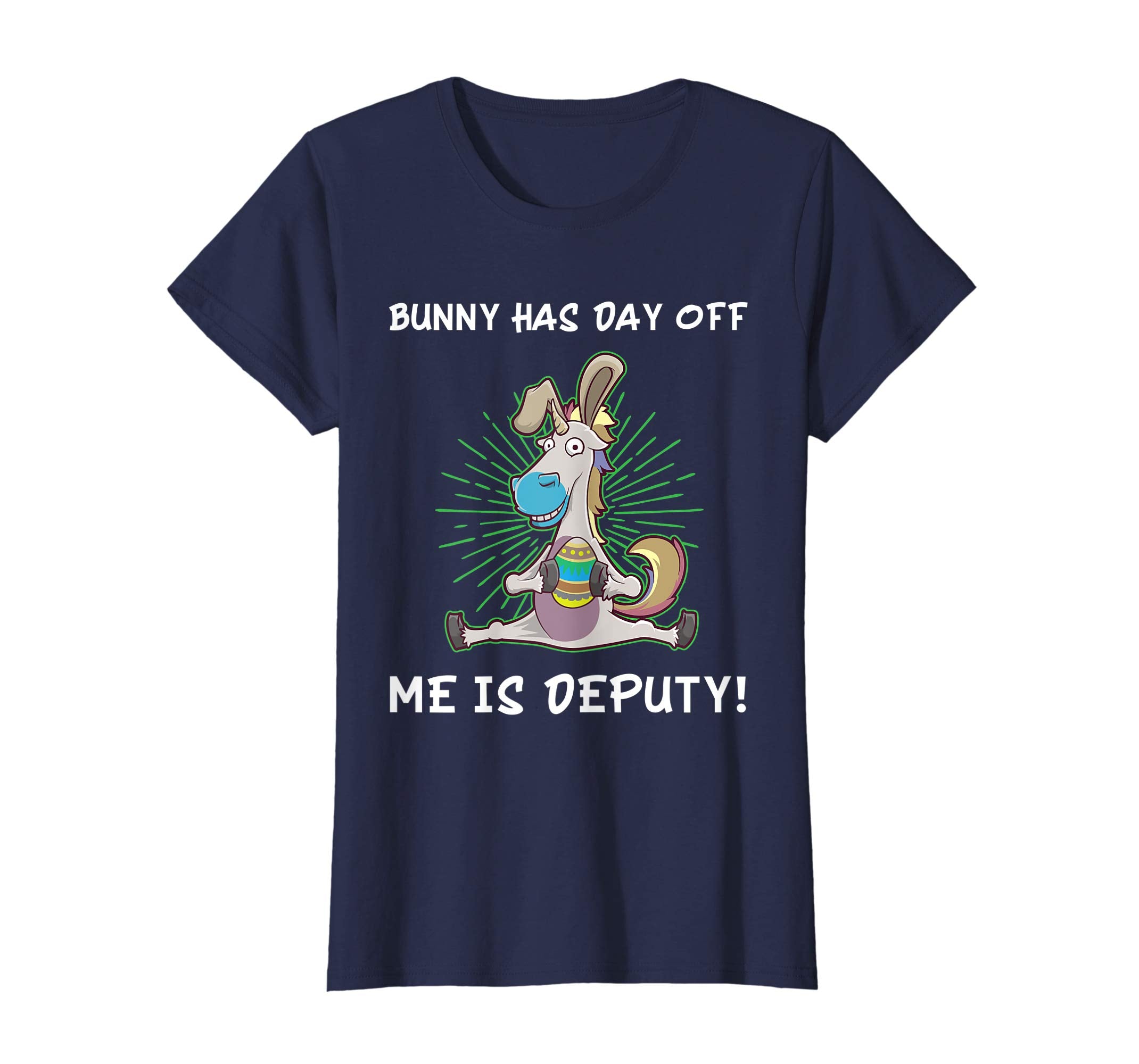 Kids Unicorn Easter Bunny Deputy T Shirt Gift Idea Boy Girl