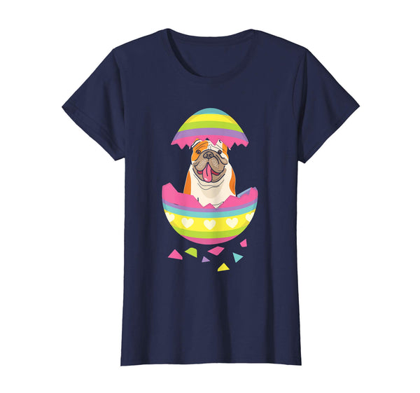 Bulldog Easter Egg T-Shirt Dog Lover