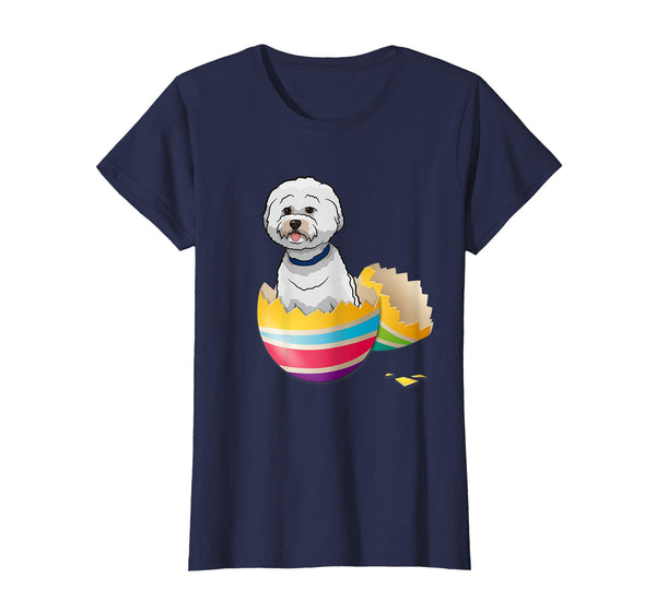Bichons Frise Hatching From Easter Egg Easter Day Shirt