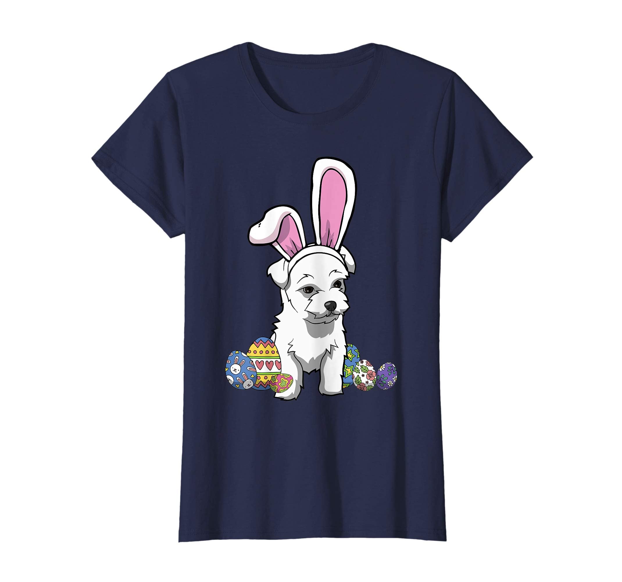 Havanese Dressed As Easter Bunny With Rabbit Ears T-Shirt