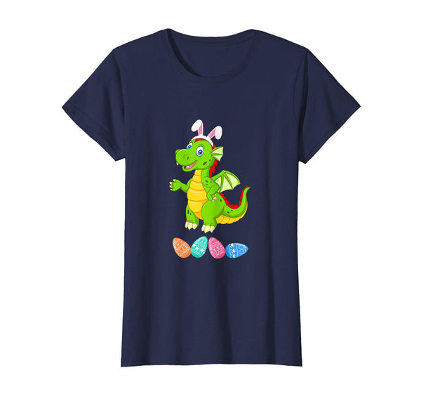 Funny Easter Dragon With Bunny Ears And Eggs T Shirt