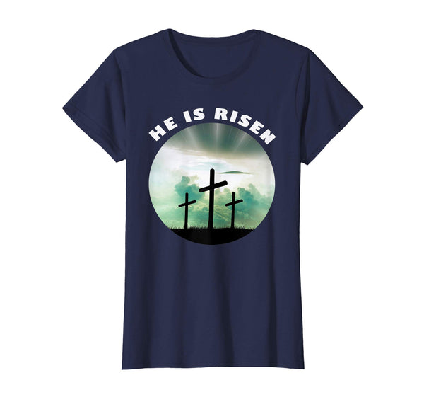 He is Risen Inspirational Cross Easter Jesus Worship Shirt