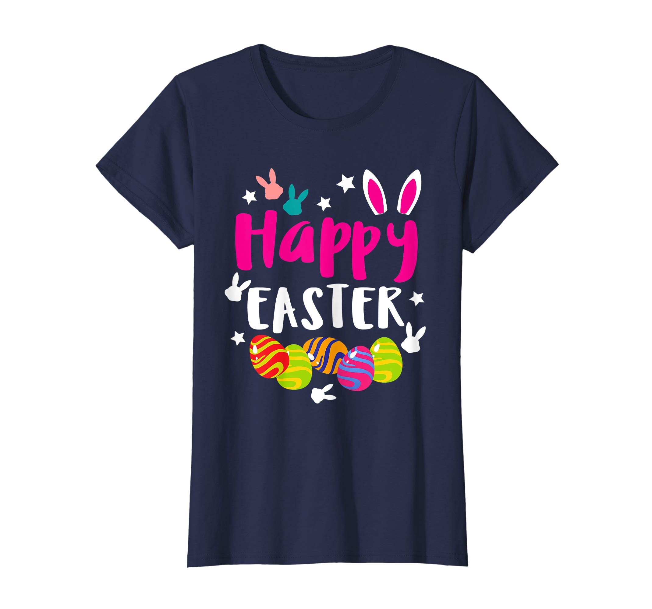 Happy Easter T shirt with Easter Bunny Eggs Tee Gift Kids