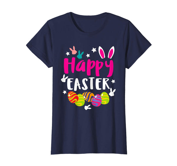 Happy Easter T shirt with Easter Bunny Eggs Tee Gift Kids