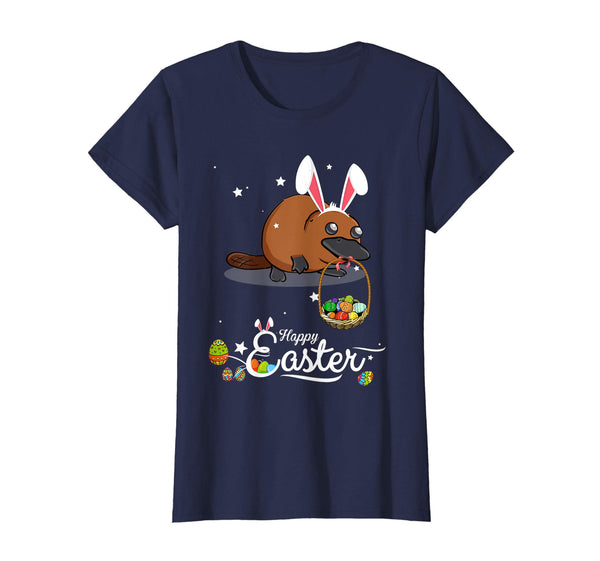 Cute Easter Platypus with Bunny Ears and Eggs T Shirt