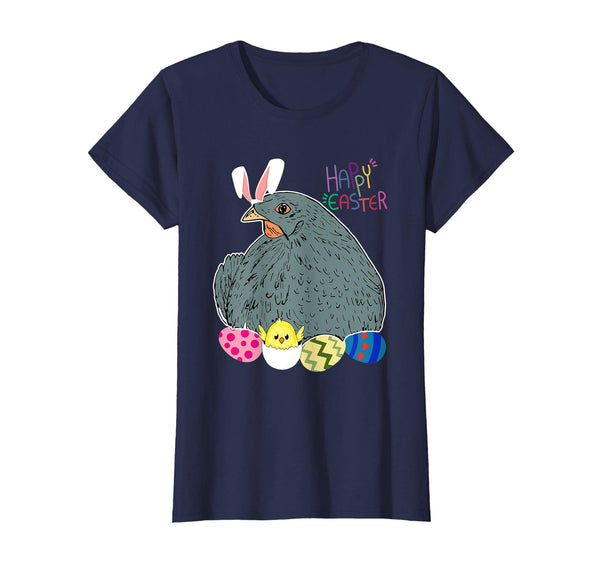 Happy Easter Shirt Chicken Bunny Easter Colorful Egg