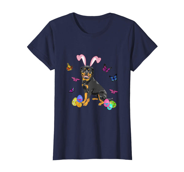 Rottweiler Bunny Rabbit Happy Easter Day T-Shirt
