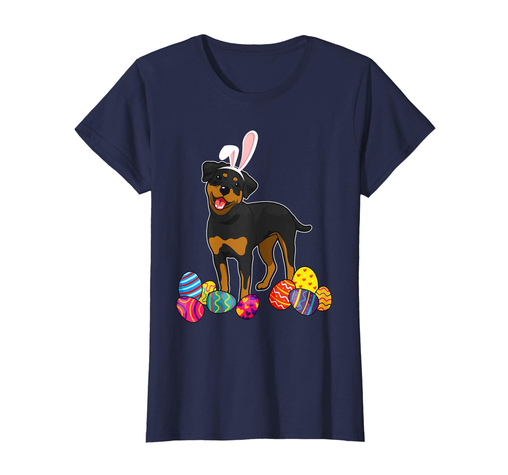 Rottweiler Bunny Ear With Egg Easter Easter Day Shirt