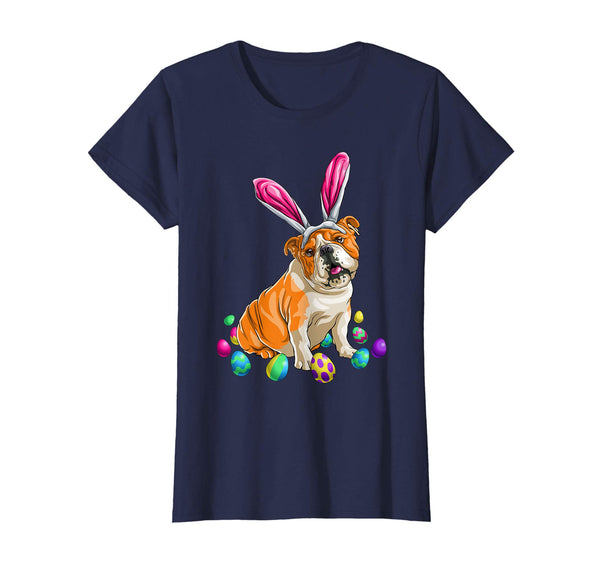 Easter Bulldog T Shirt Men Women Kids Bunny Basket Eggs Gift