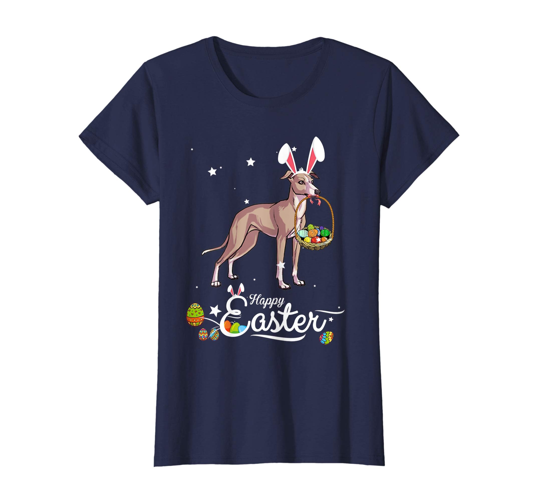 Italian Greyhound Dog With Bunny Hat Easter Costume T Shirt
