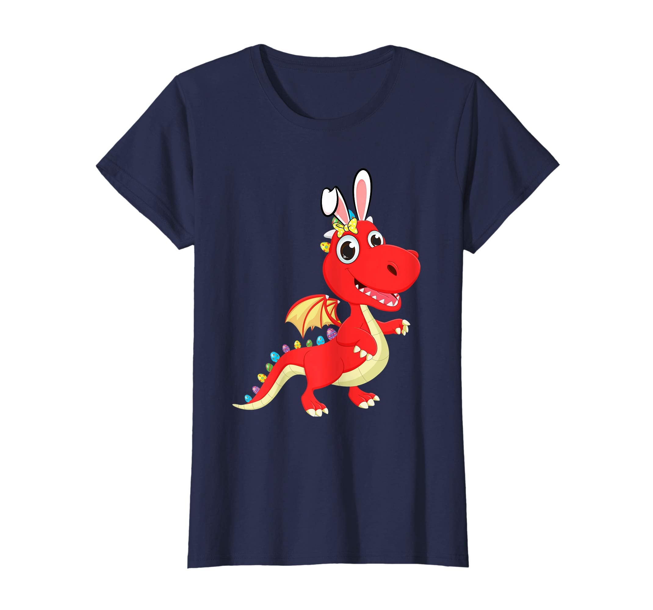 Funny Dinosaur T-rex Bunny with Eggs Easter T shirt