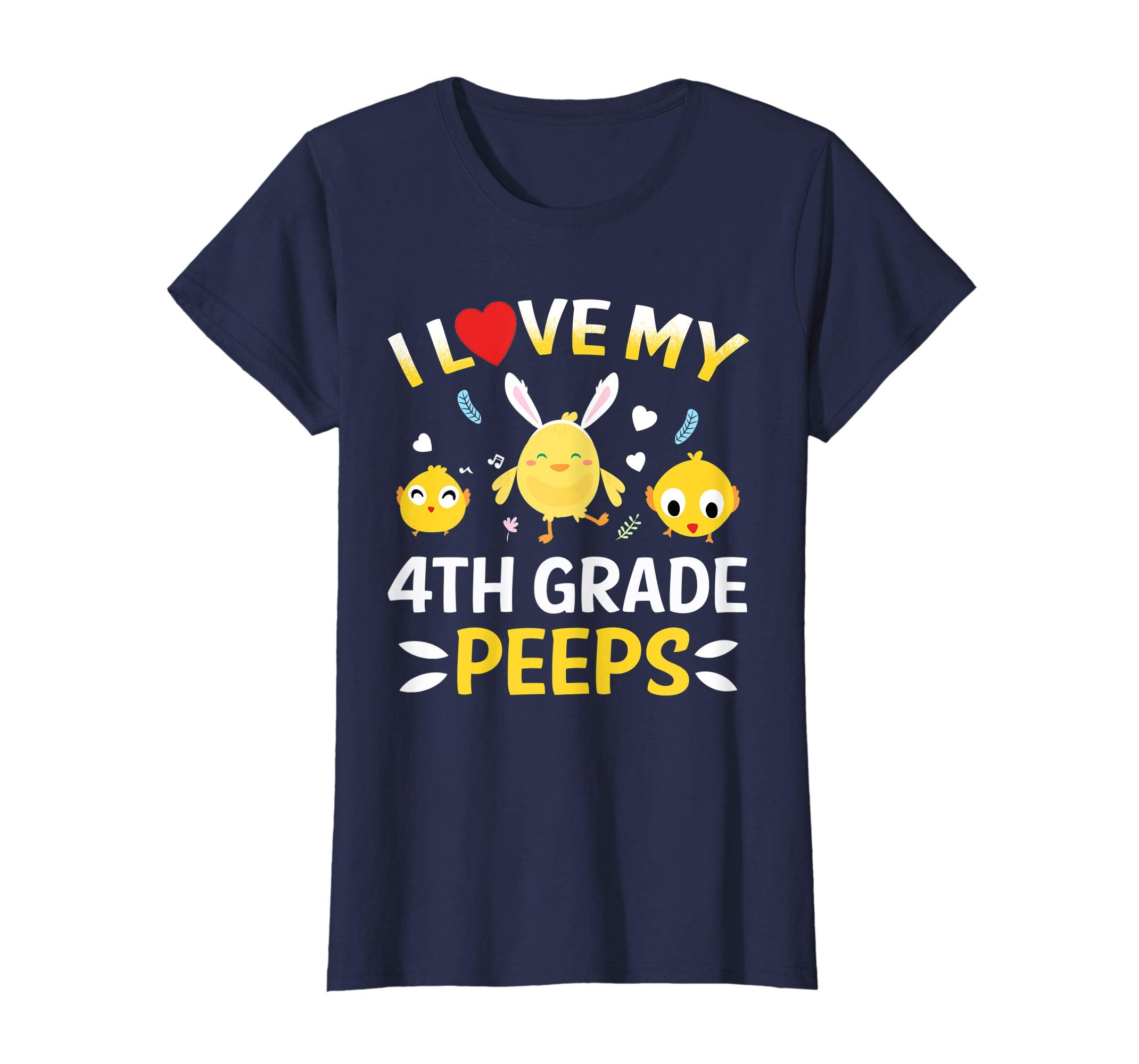I Love My 4th Grade Peeps Bunnies Easter Teacher T-Shirt