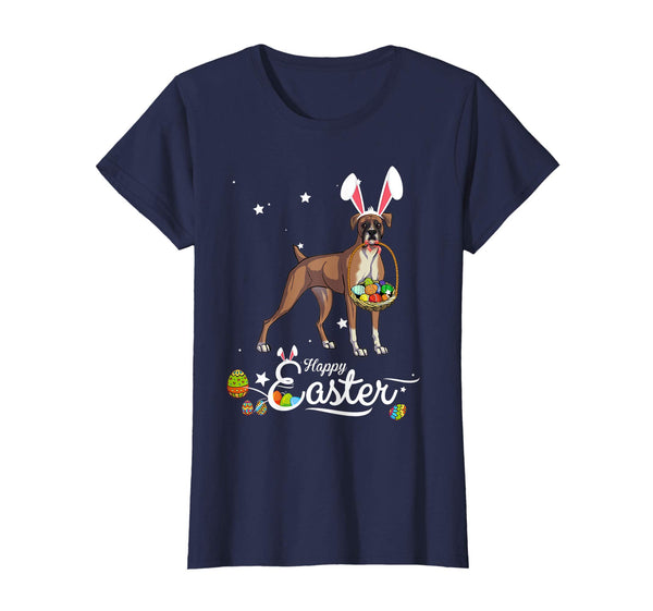 Boxer Dog With Bunny Hat Easter Costume T Shirt