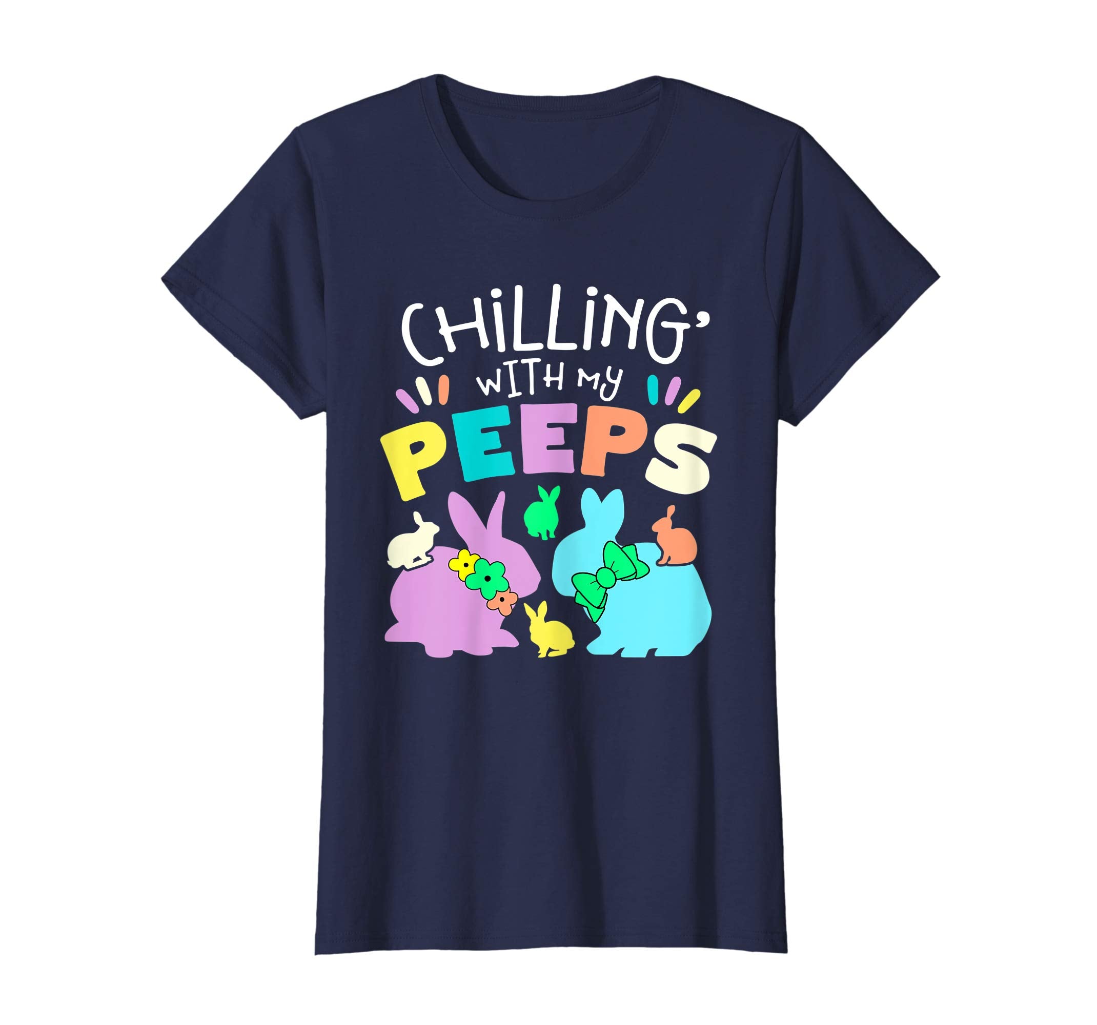 Chillin With My Peeps Happy Easter Kids Boys Girls T Shirt