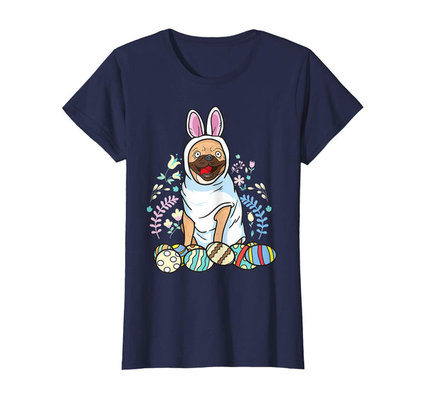 Bunny Easter Shirt Pug Shirt Cool Dog T-Shirt