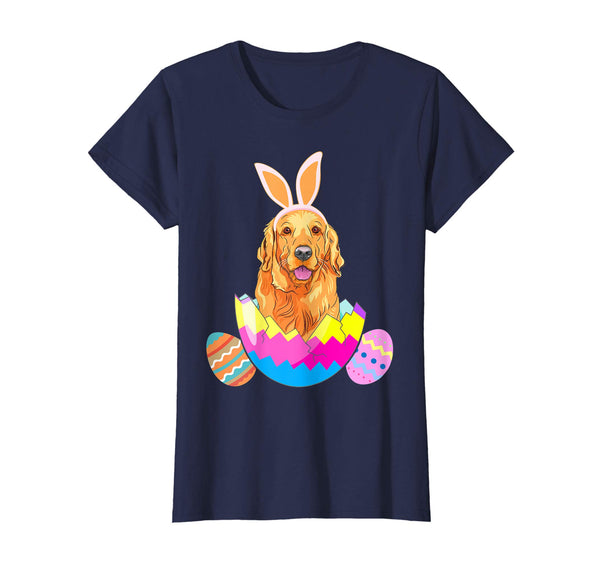 Golden Retriever Wearing Easter Bunny Ears Funny Dog T Shirt