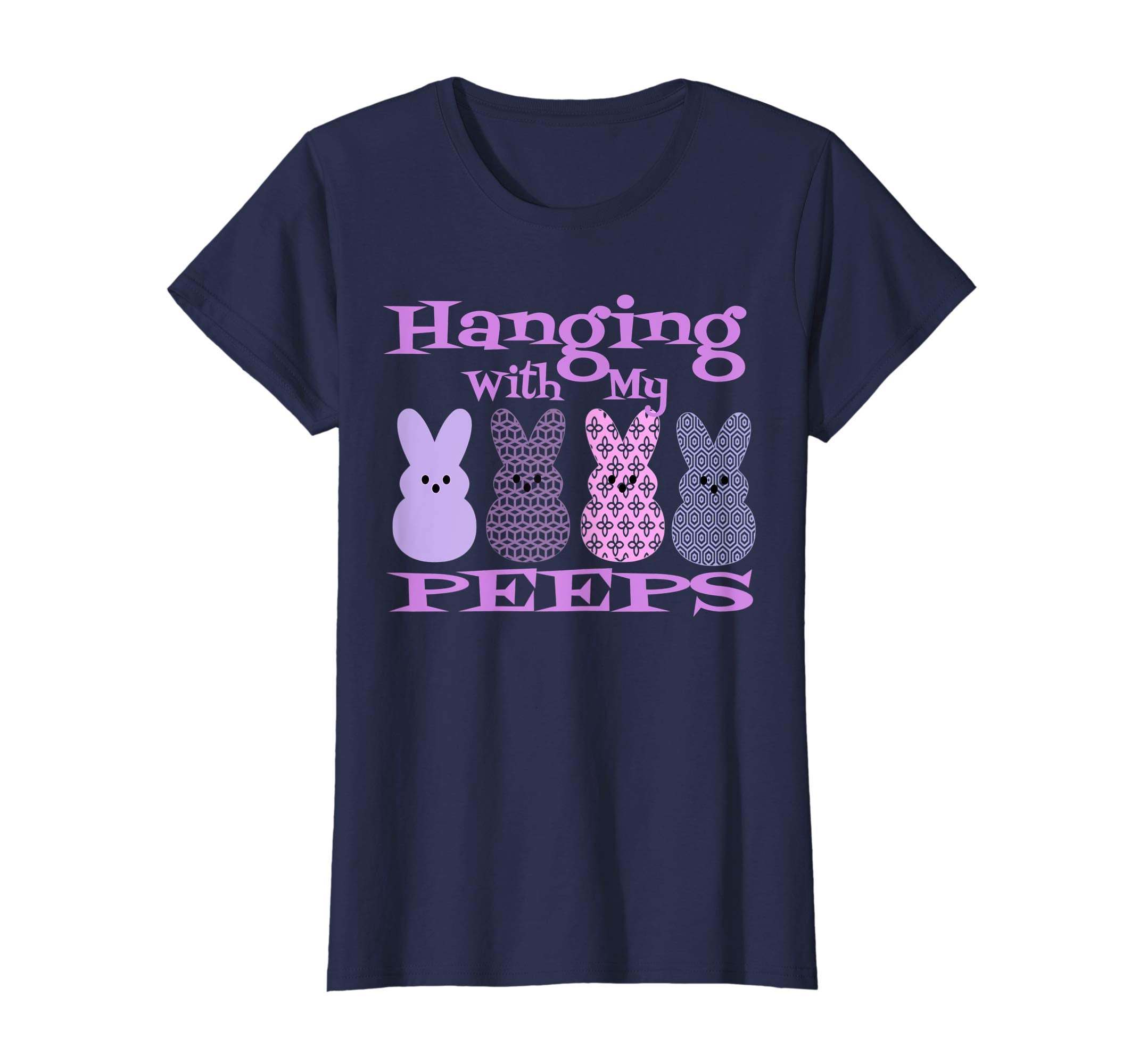 Hanging With my Peeps Funny Easter Gift Shirt Bunny Tshirt