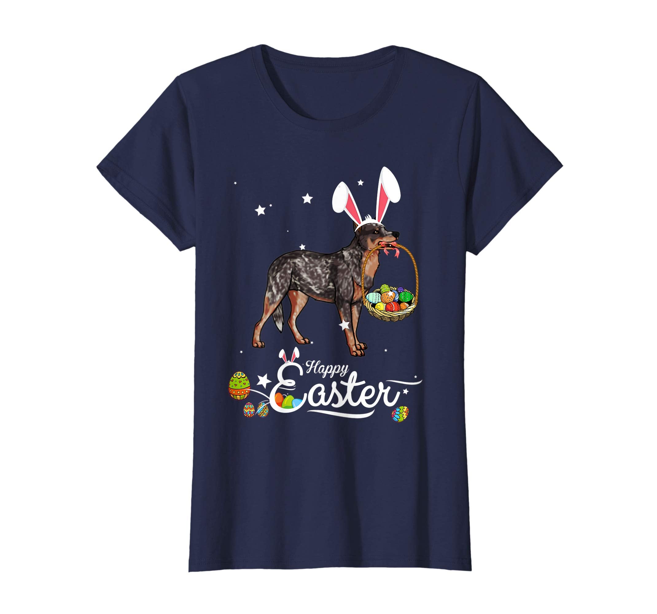 Australian Cattle Dog With Bunny Hat Easter Costume T Shirt
