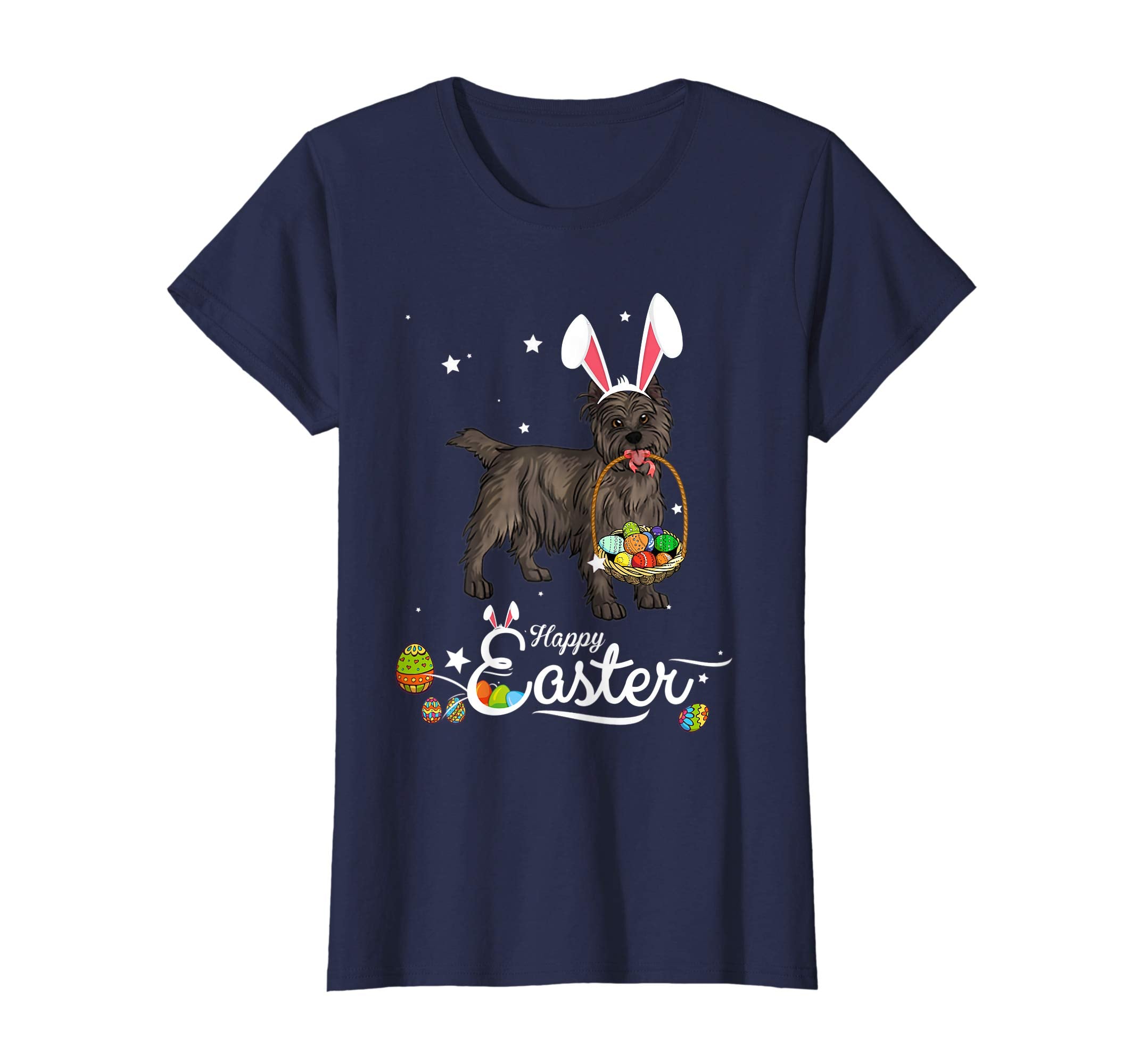 Cairn Terrier Dog With Bunny Hat Easter Costume T Shirt