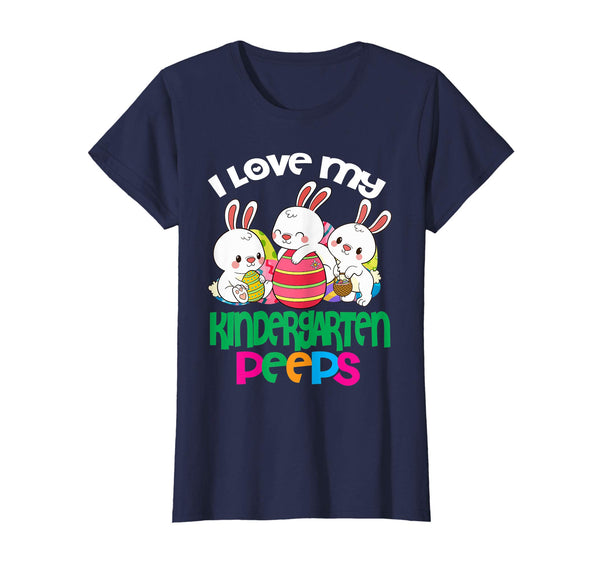 I Love My Kinderten Peeps Easter Egg Bunnies Teacher Shirt