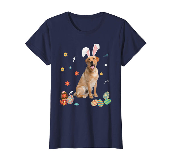 Labrador Retriever Bunny Rabbit Happy Easter Day T-Shirt