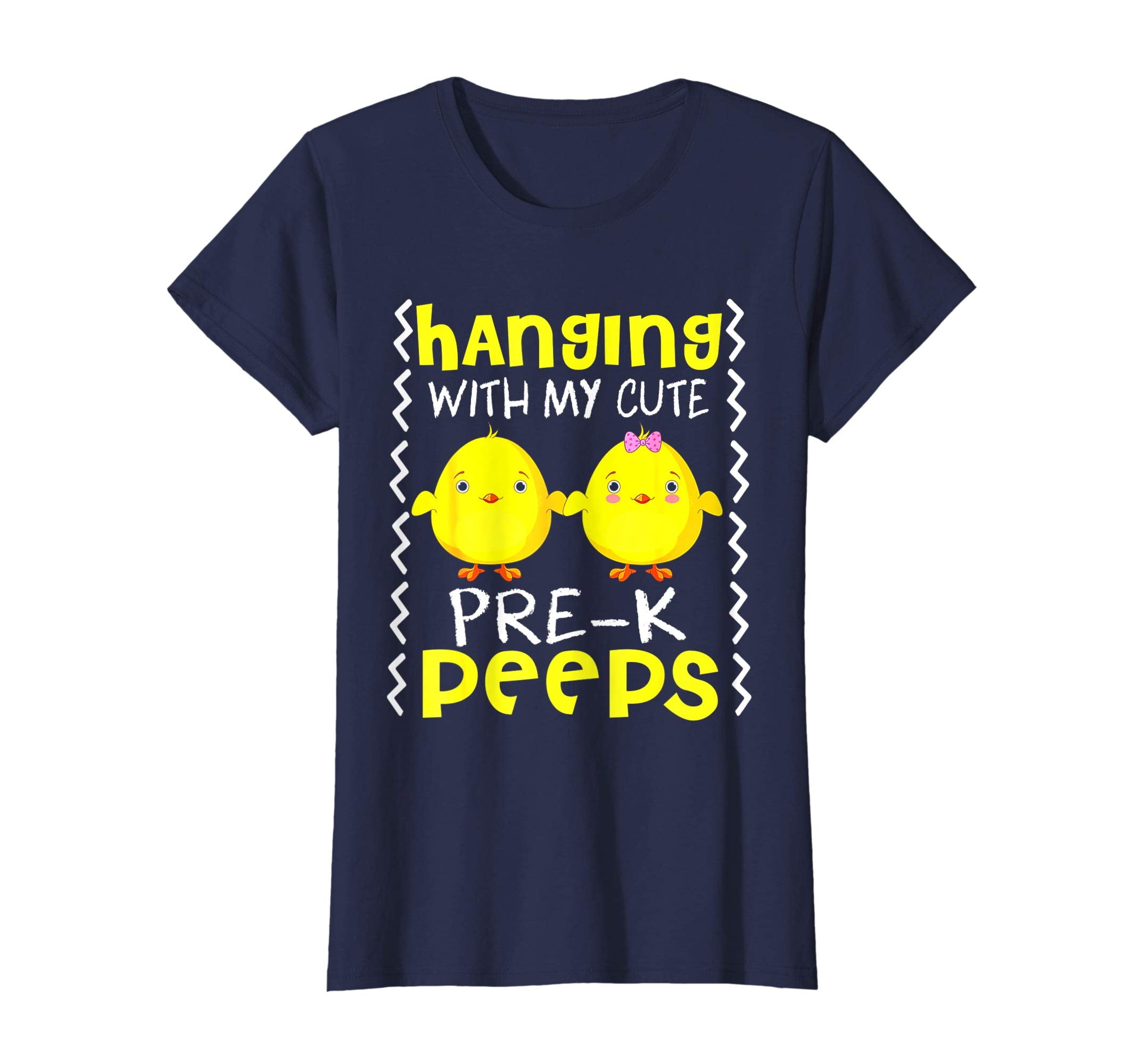 Hanging With My Cute Pre-k Peeps Teacher Easter Day Shirt