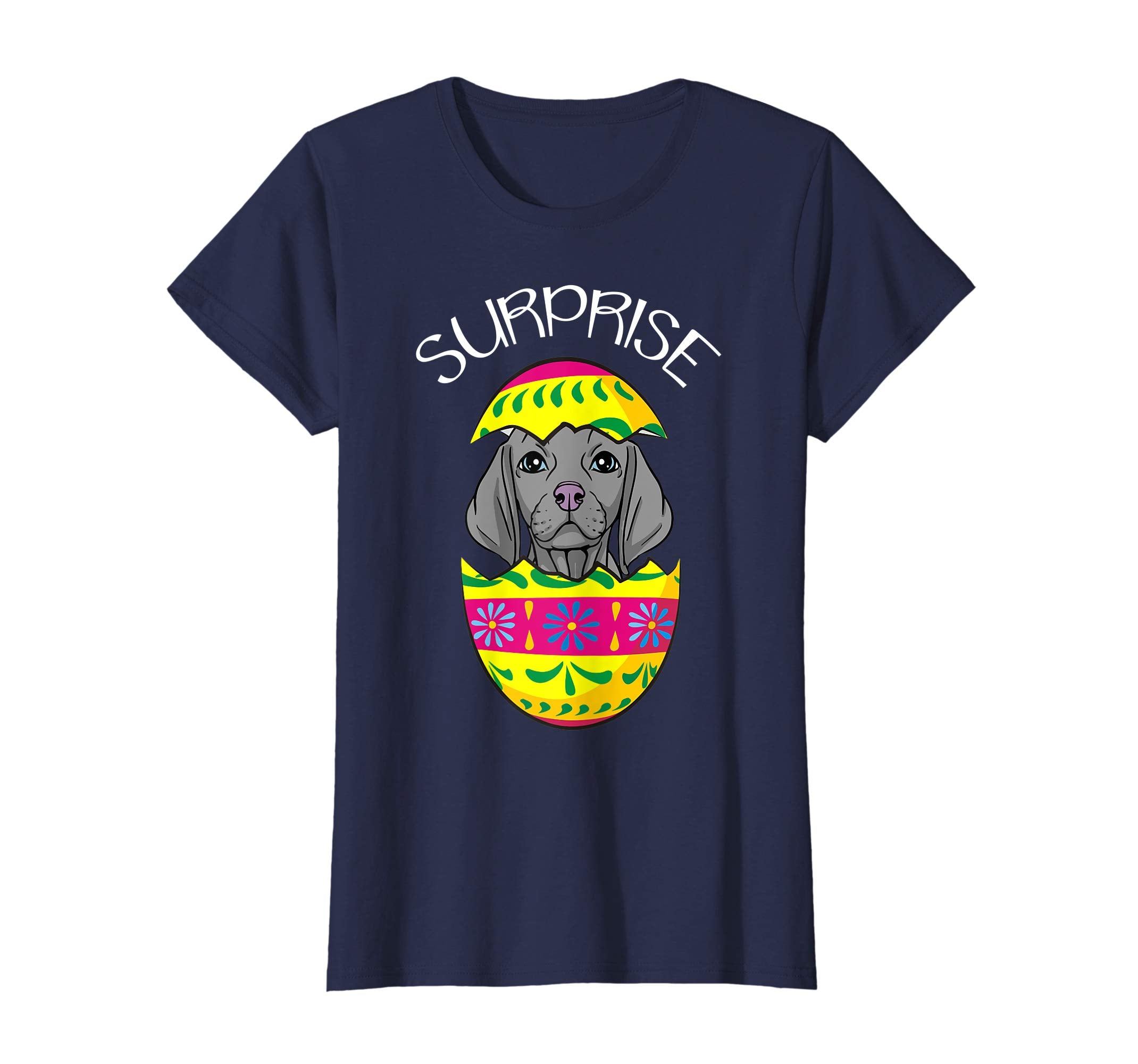 Funny Cute Puppy Weimaraner Hatches Easter Egg Easter Shirt