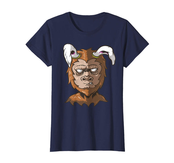 Easter Bigfoot Shirt Bunny Drawing Funny Rabbit Gift Idea