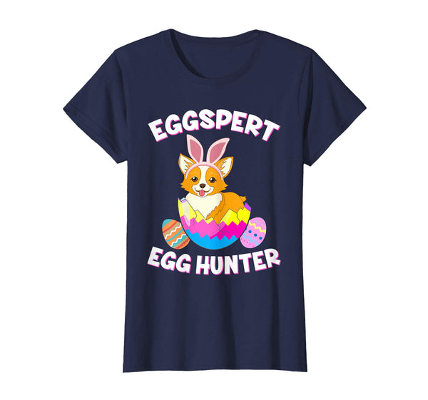 Eggspert Egg Hunter Easter Funny Corgi T Shirt