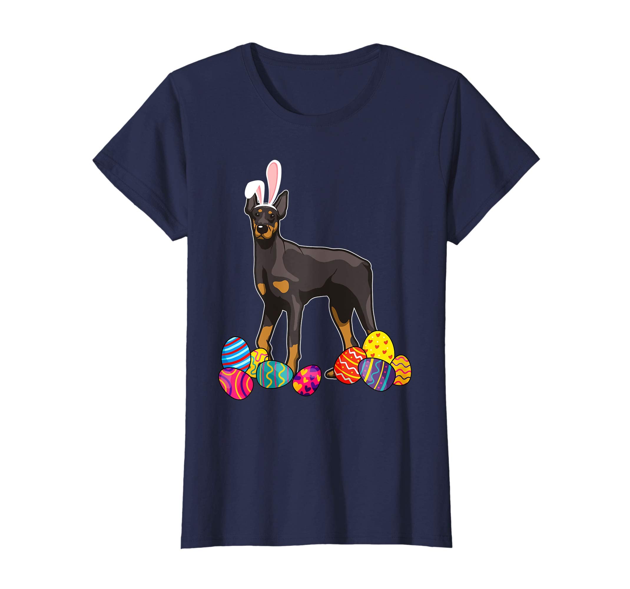Doberman Bunny Ear With Egg Easter Easter Day Shirt