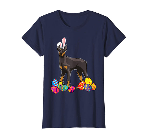 Doberman Bunny Ear With Egg Easter Easter Day Shirt