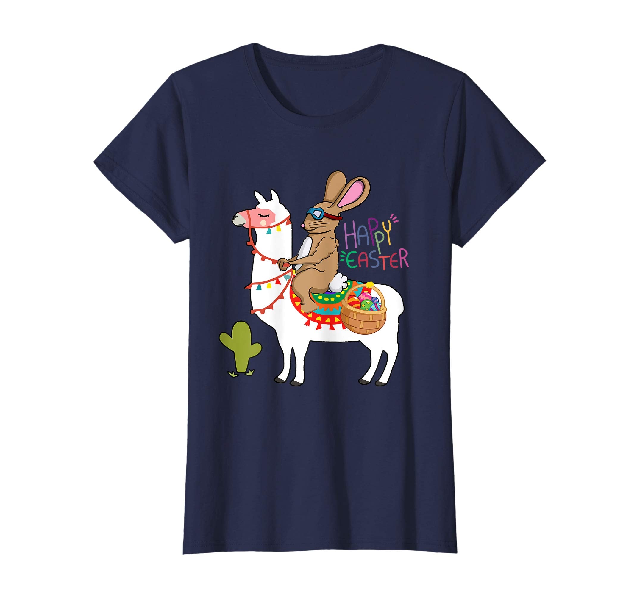 Happy Easter Shirt Bunny Ridding Llama Funny Easter