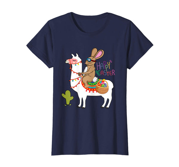 Happy Easter Shirt Bunny Ridding Llama Funny Easter