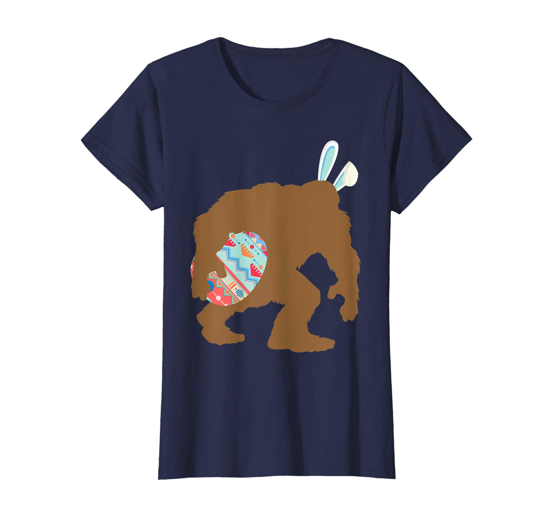 Bigfoot Dressed Easter Bunny Egg Hunting Easter Gift T-Shirt