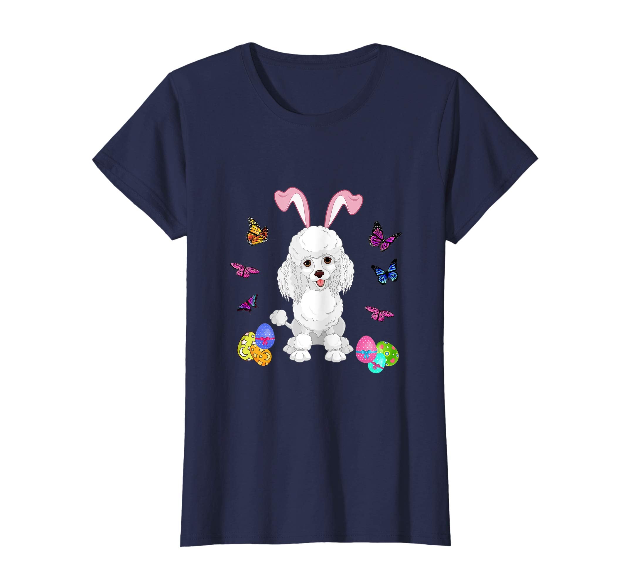 Poodle Bunny Rabbit Happy Easter Day T-Shirt