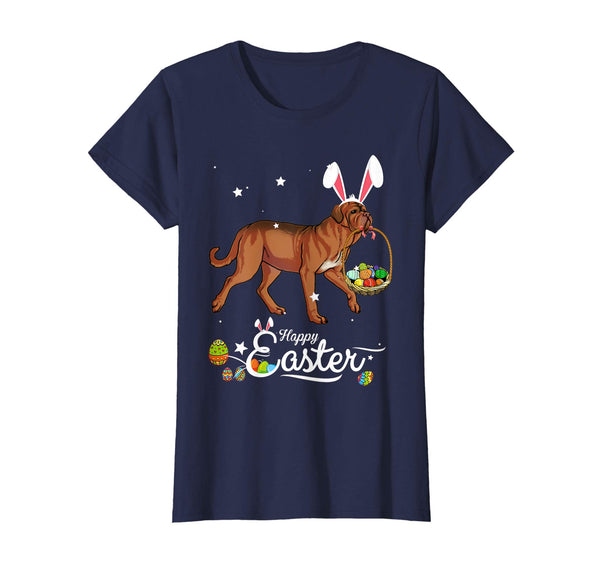 Dogue De Bordeaux Dog With Bunny Hat Easter Costume T Shirt