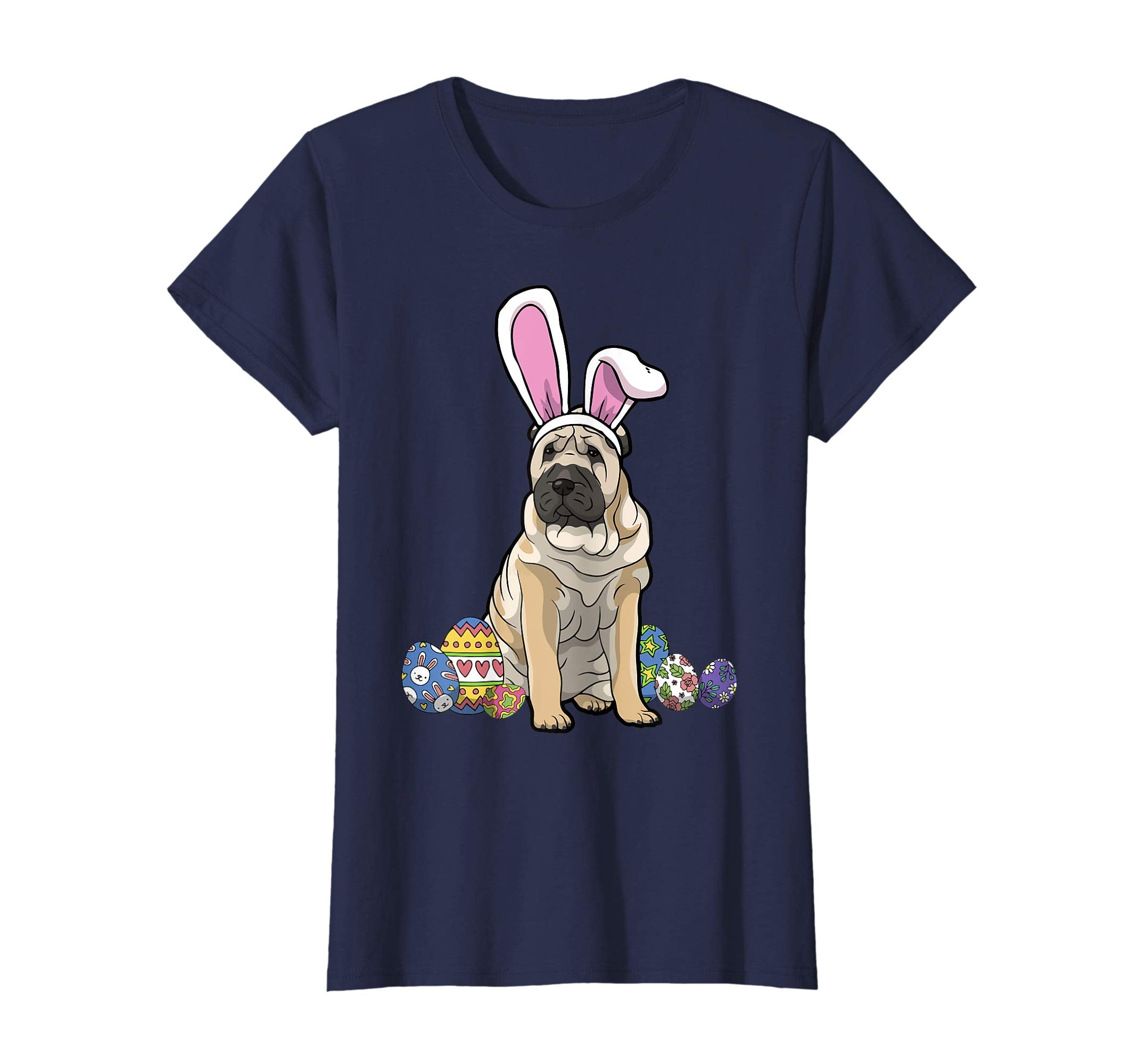 Chinese Shar-Pei Dressed As Easter Bunny Rabbit Ears T-Shirt