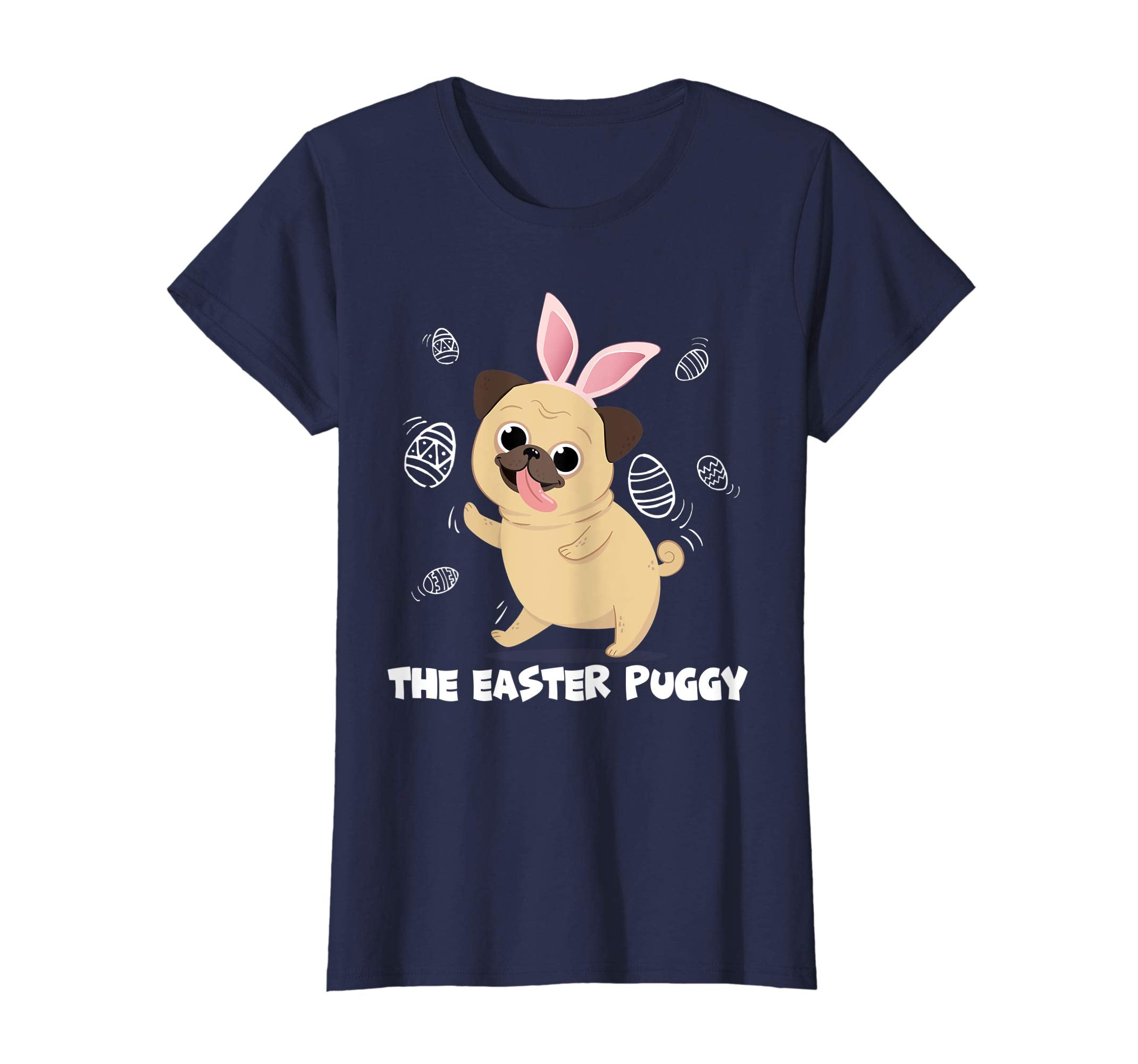 The Easter Puggy T-Shirt Funny Cute Bunny Easter Day T Shirt