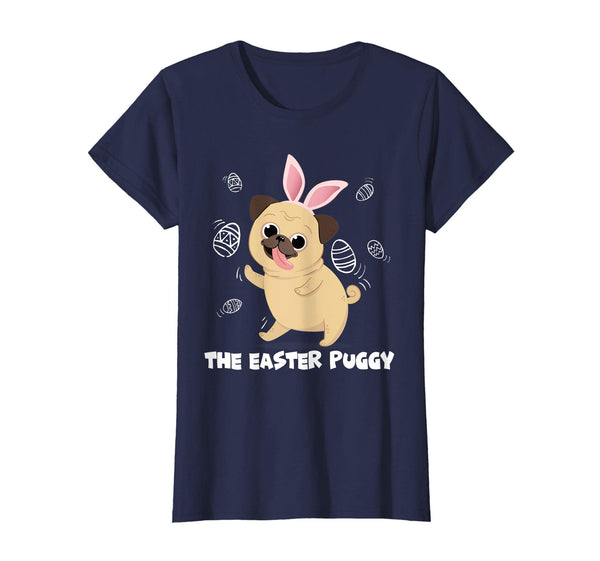 The Easter Puggy T-Shirt Funny Cute Bunny Easter Day T Shirt