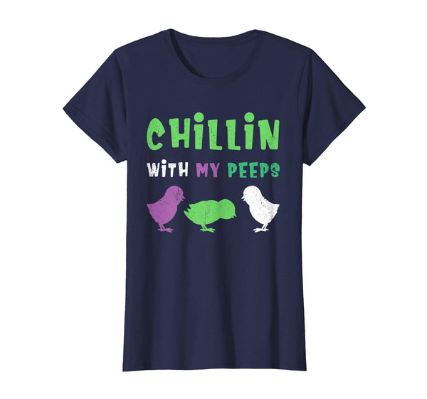 Chillin With My Peeps Funny Easter Bunny Cool T-Shirt