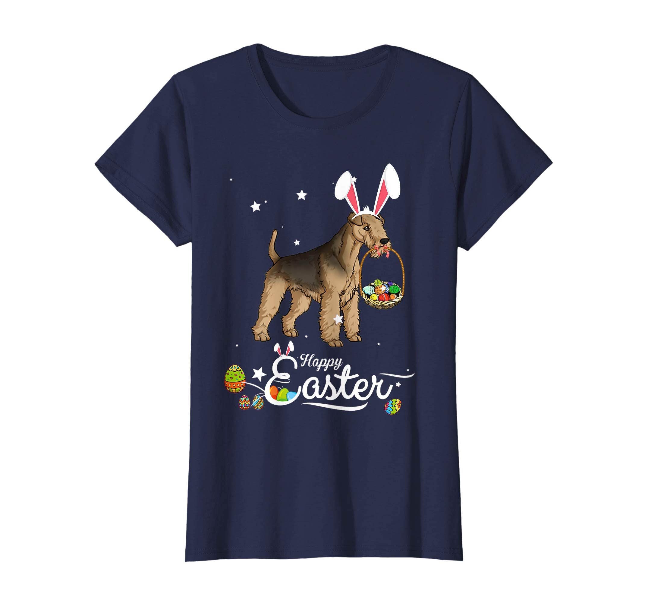 Lakeland Terrier Dog With Bunny Hat Easter Costume T Shirt