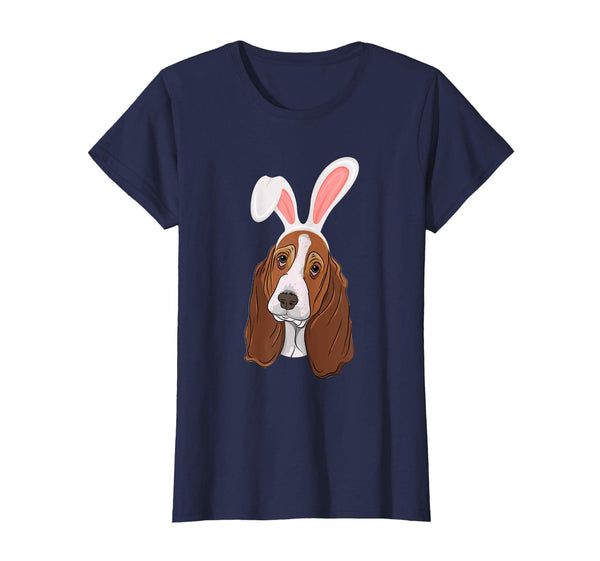 Basset Hound Dressed As Easter Bunny With Rabbit Ears Shirt