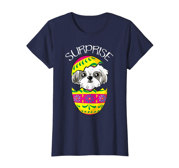 Funny Cute Puppy Shih Tzu Hatches Easter Egg Easter T-Shirt