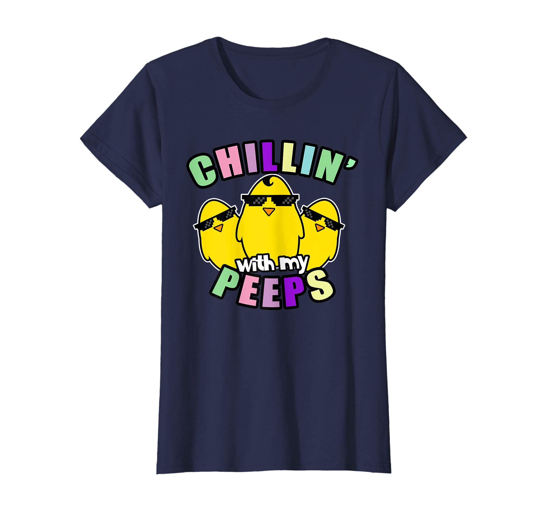 Easter Shirt For Boys Girls Chillin With My Peeps Tshirt