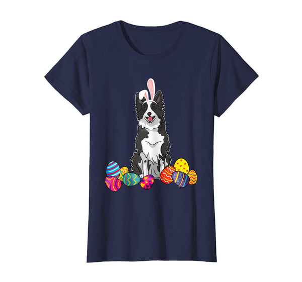 Border Colie Bunny Ear With Egg Easter Easter Day Shirt
