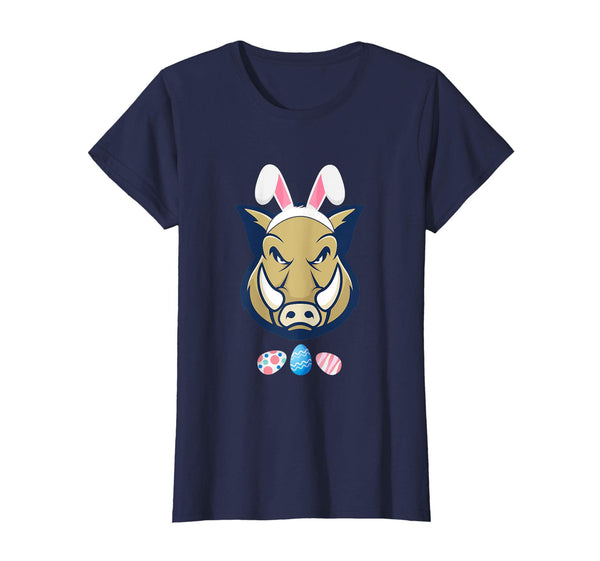 Funny Easter Boar With Bunny Ears And Eggs T Shirt