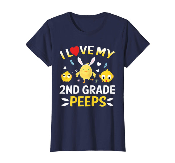 I Love My 2nd Grade Peeps Bunnies Easter Teacher T-Shirt